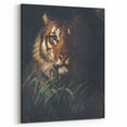 Vintage Animal Art - Majestic Tiger in the Grass Antique Print