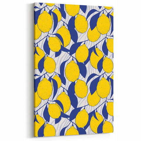 Modern Lemon Pop Art – Vibrant Fruit Canvas Art for Kitchen