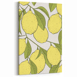 Lemon Fruits Wall Art – Fresh Kitchen Fruit Decor Canvas Print