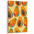 Papaya Fruit Canvas Art – Tropical Kitchen Wall Decor