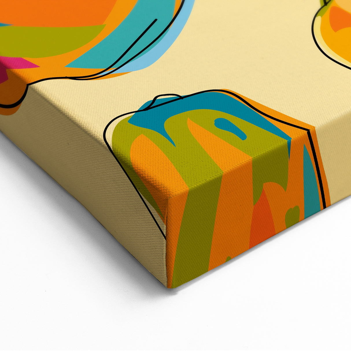 Papaya Fruit Canvas Art – Tropical Kitchen Wall Decor