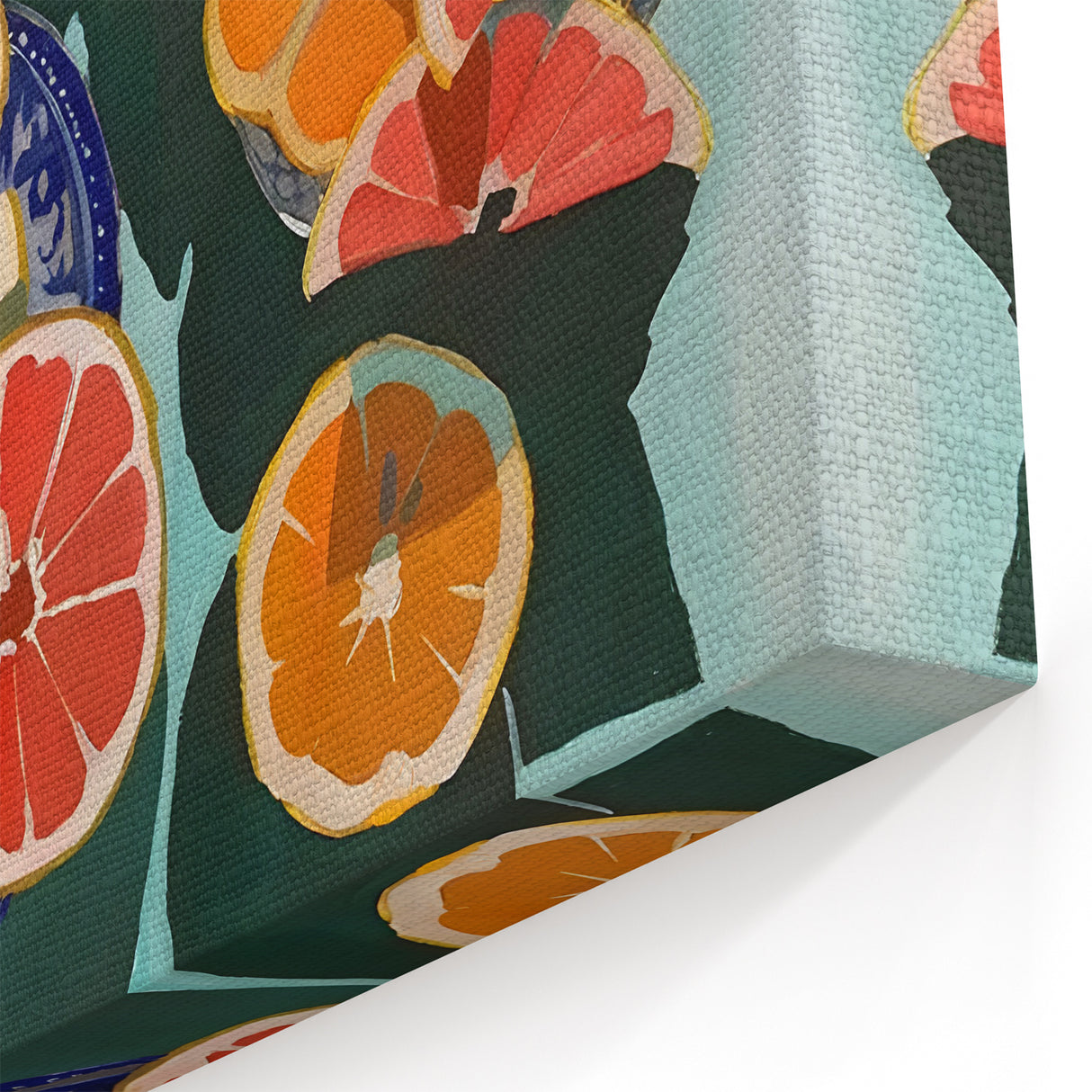 Fruit Canvas Art – Citrus Still Life Kitchen Wall Decor Print