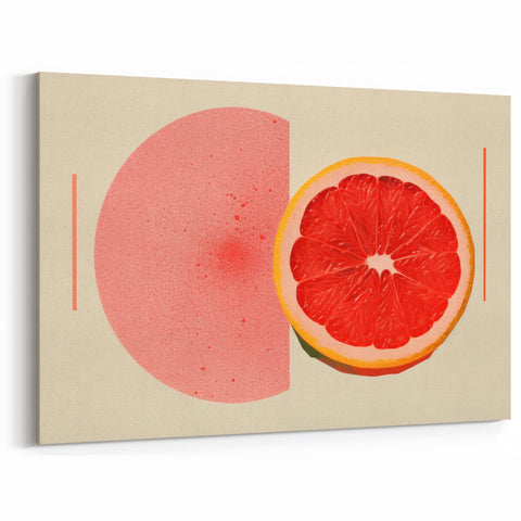 Grapefruit Fruits Wall Art – Fruit Canvas Art for Kitchen Decor
