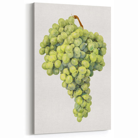 Green Grapes Fruit Art – Fruit Canvas Art for Kitchen Decor