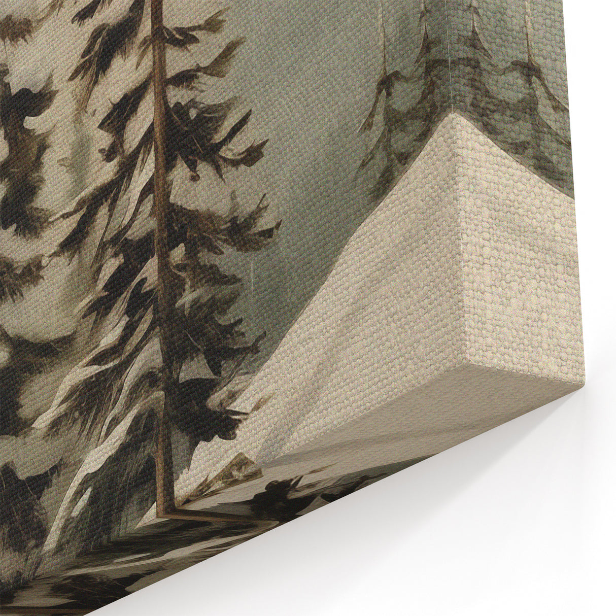 Vintage Winter Landscape Print – Botanical Nature Wall Art