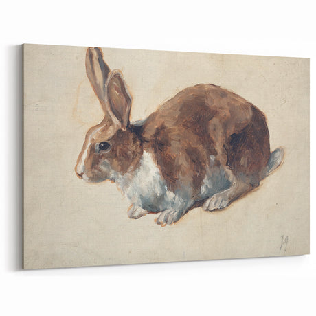 Vintage Animal Art – Realistic Rabbit Illustration Wall Print