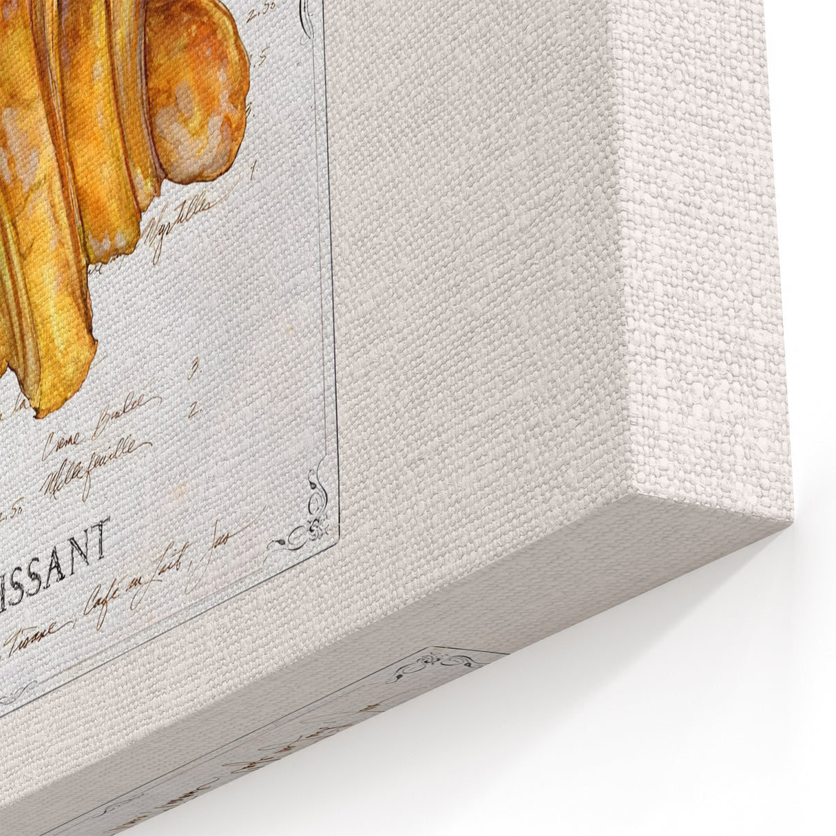 Classic Croissant Pastry Wall Art – French Bakery Kitchen Decor