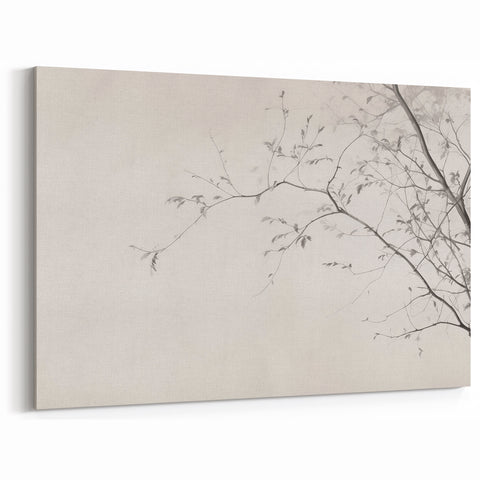 Minimalist Botanical Wall Art – Vintage Monochrome Print