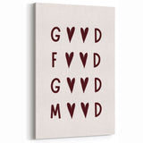 Kitchen Quote Wall Art – Minimalist Good Food, Good Mood Print