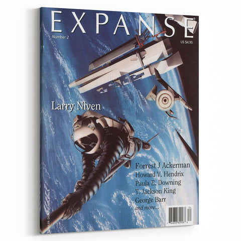 Vintage Magazine Cover Art – Expanse Sci-Fi Space Adventure Print