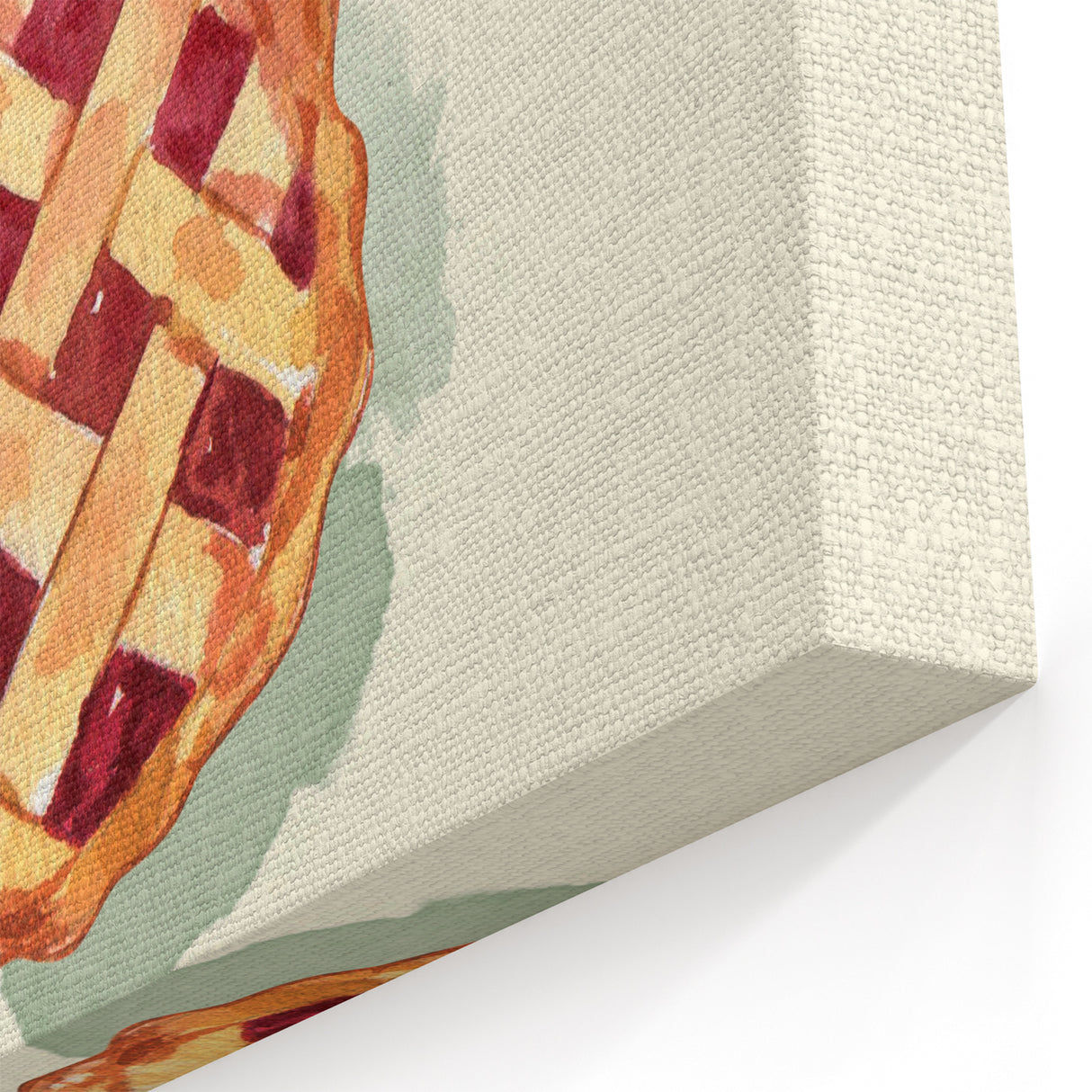 Apple Pie Dessert Wall Art – Watercolor Bakery Kitchen Decor
