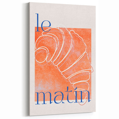 Minimalist Croissant Pastry Wall Art – Modern Bakery Print