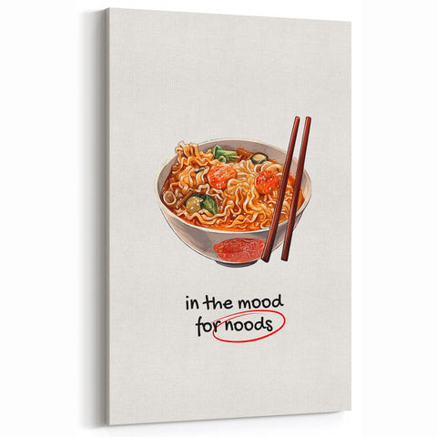 Inspirational Culinary Wall Art – Funny Ramen Noodle Kitchen Print