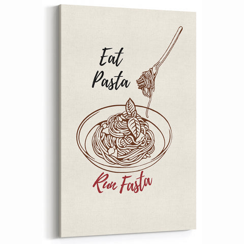 Motivational Kitchen Wall Decor – Funny Pasta Lover Art Print