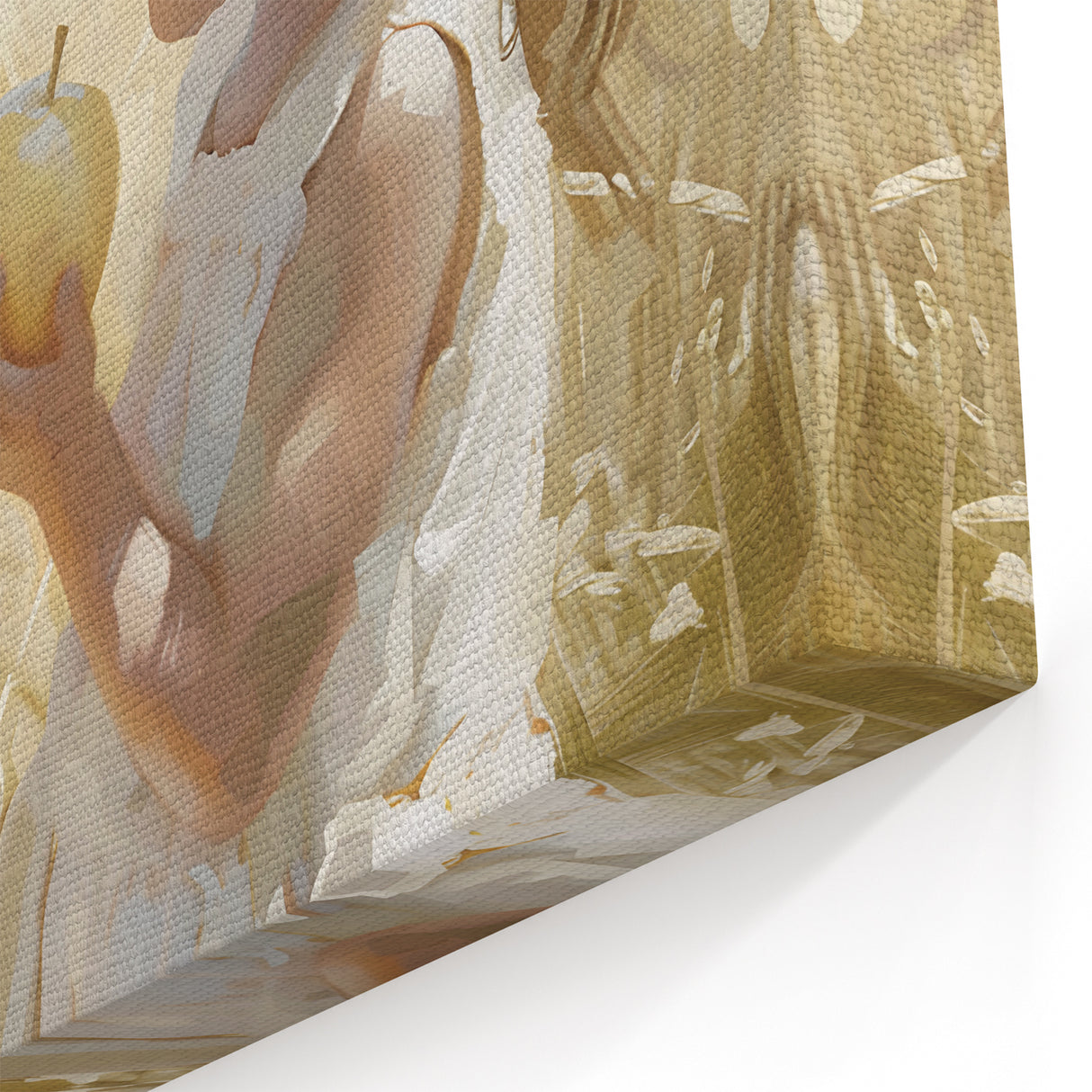 Golden Apple Moment – Impressionist Culinary Wall Art