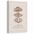 Minimalist Croissant Bakery Art – French Pastry Kitchen Print