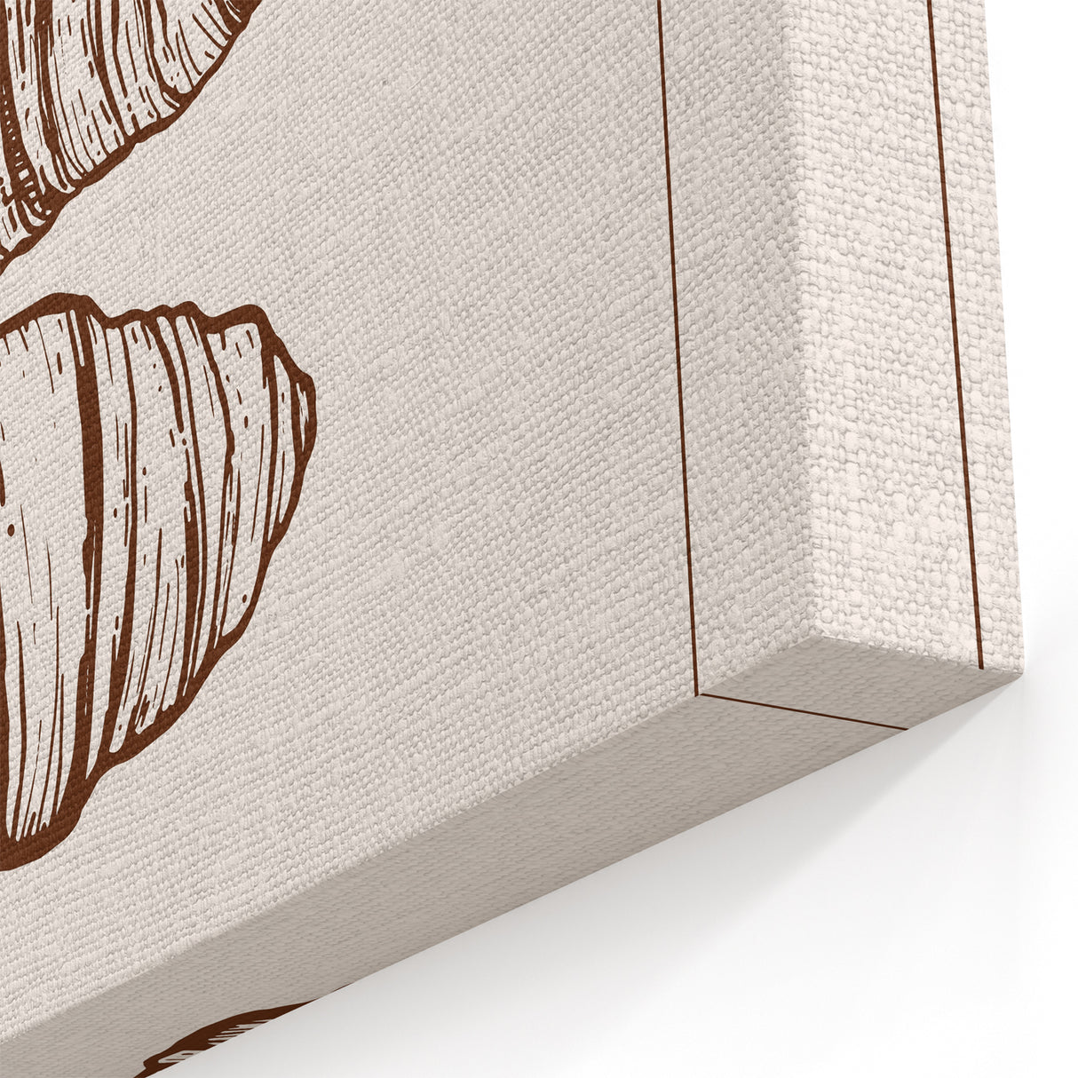 Minimalist Croissant Bakery Art – French Pastry Kitchen Print