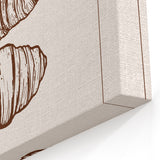 Minimalist Croissant Bakery Art – French Pastry Kitchen Print