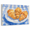 French Croissants Watercolor Art – Bakery Kitchen Wall Print