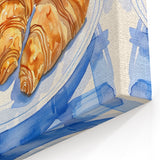 French Croissants Watercolor Art – Bakery Kitchen Wall Print