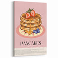 Strawberry Pancakes Bakery Art – Dessert Kitchen Wall Print
