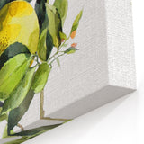 Lemon Botanical Fruit Art Prints – Elegant Watercolor Kitchen Decor