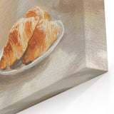 French Café Croissant Art – Elegant Pastry Kitchen Décor