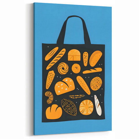 Golden Pastries Bakery Wall Art – Dessert Kitchen Decor Print