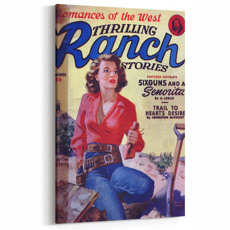 Sixguns and a Señorita - Vintage Western Magazine Cover Art