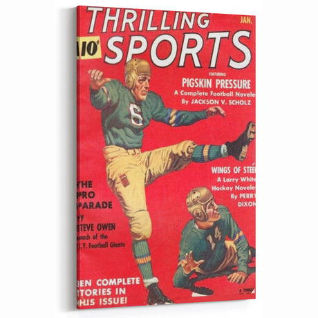 Pigskin Pressure - Vintage Sports Magazine Cover Wall Art
