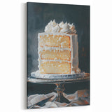 Elegant Vanilla Cake Bakery Art Prints – Dessert Kitchen Decor