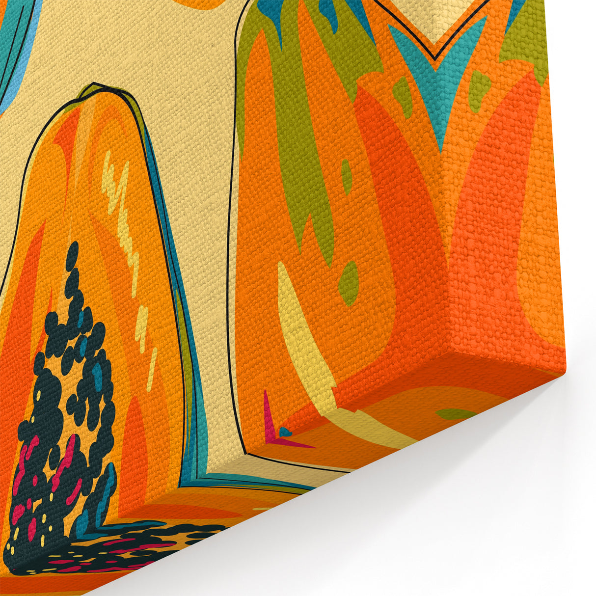 Fruit Wall Decor – Vibrant Papaya Fruit Paintings for Kitchen