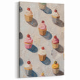 Cherry Cupcakes Dessert Wall Art – Bakery Kitchen Decor Print