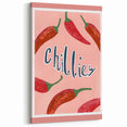 Kitchen Quote Wall Art – Spicy Chili Fruit Illustration Prints