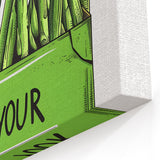 Motivational Kitchen Wall Art – Eat Your Greens Fruit Print