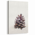 Snowy Pine Cone - Winter Wonderland Wall Art Winter Canvas Print