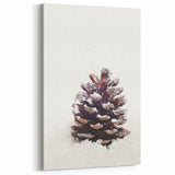 Snowy Pine Cone - Winter Wonderland Wall Art Winter Canvas Print
