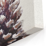 Snowy Pine Cone - Winter Wonderland Wall Art Winter Canvas Print