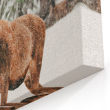 Majestic Winter Deer - Snowy Landscape Wall Art Winter Canvas Print