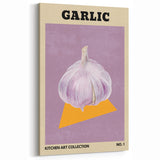 Modern Kitchen Wall Art – Stylish Garlic Fruit Illustration Print