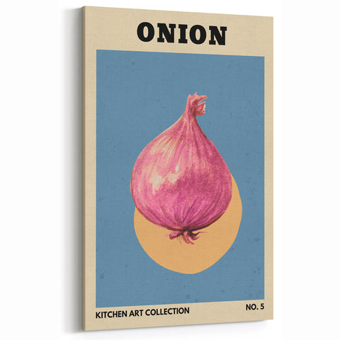Red Onion Fruits Wall Art – Kitchen Fruit Decor Canvas