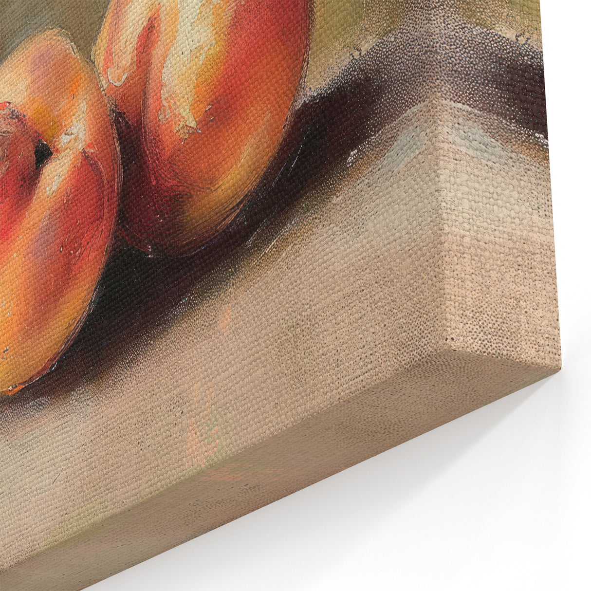 Peach Still Life Fruits Wall Art – Rustic Kitchen Decor
