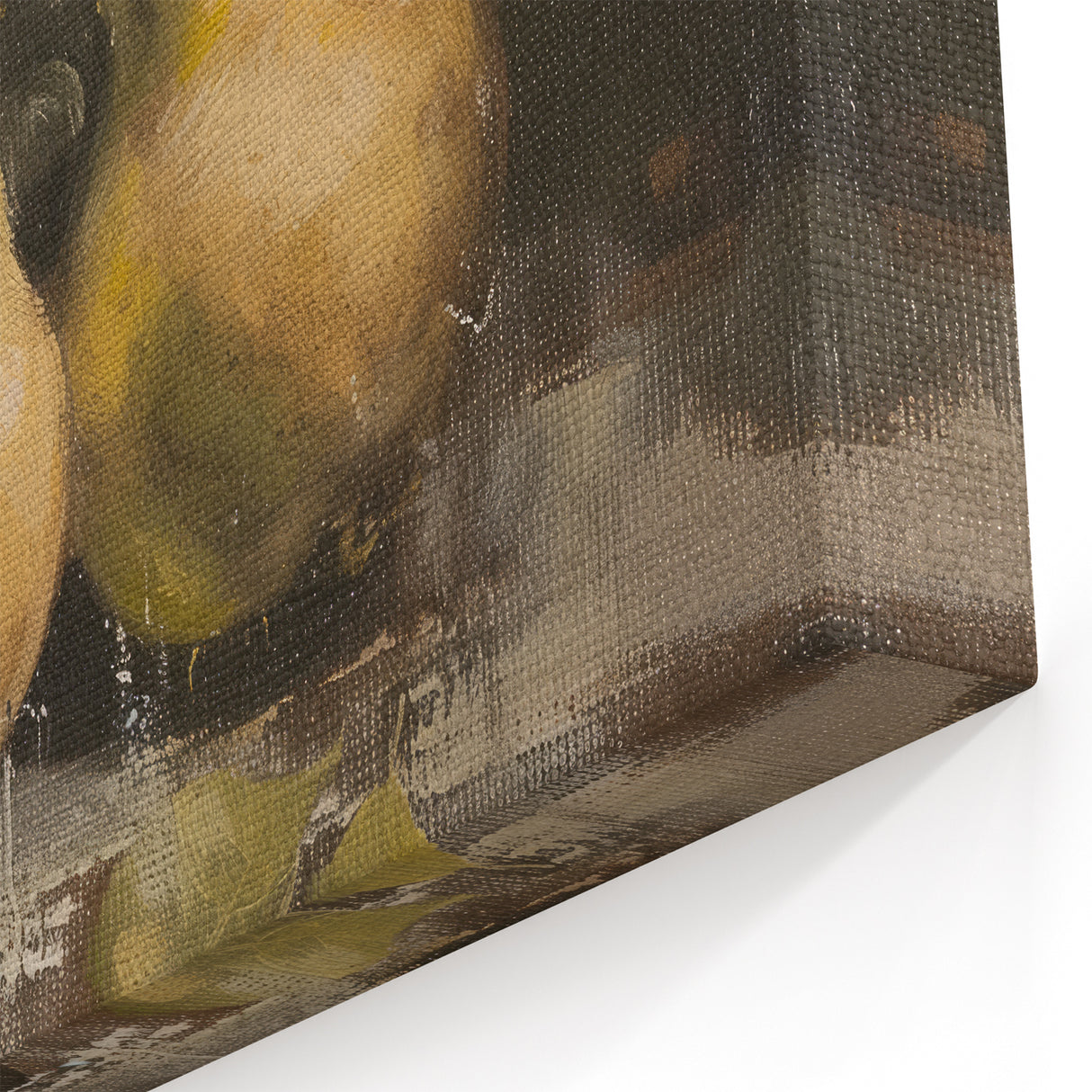 Pear Fruit Canvas Art – Rustic Kitchen Botanical Print