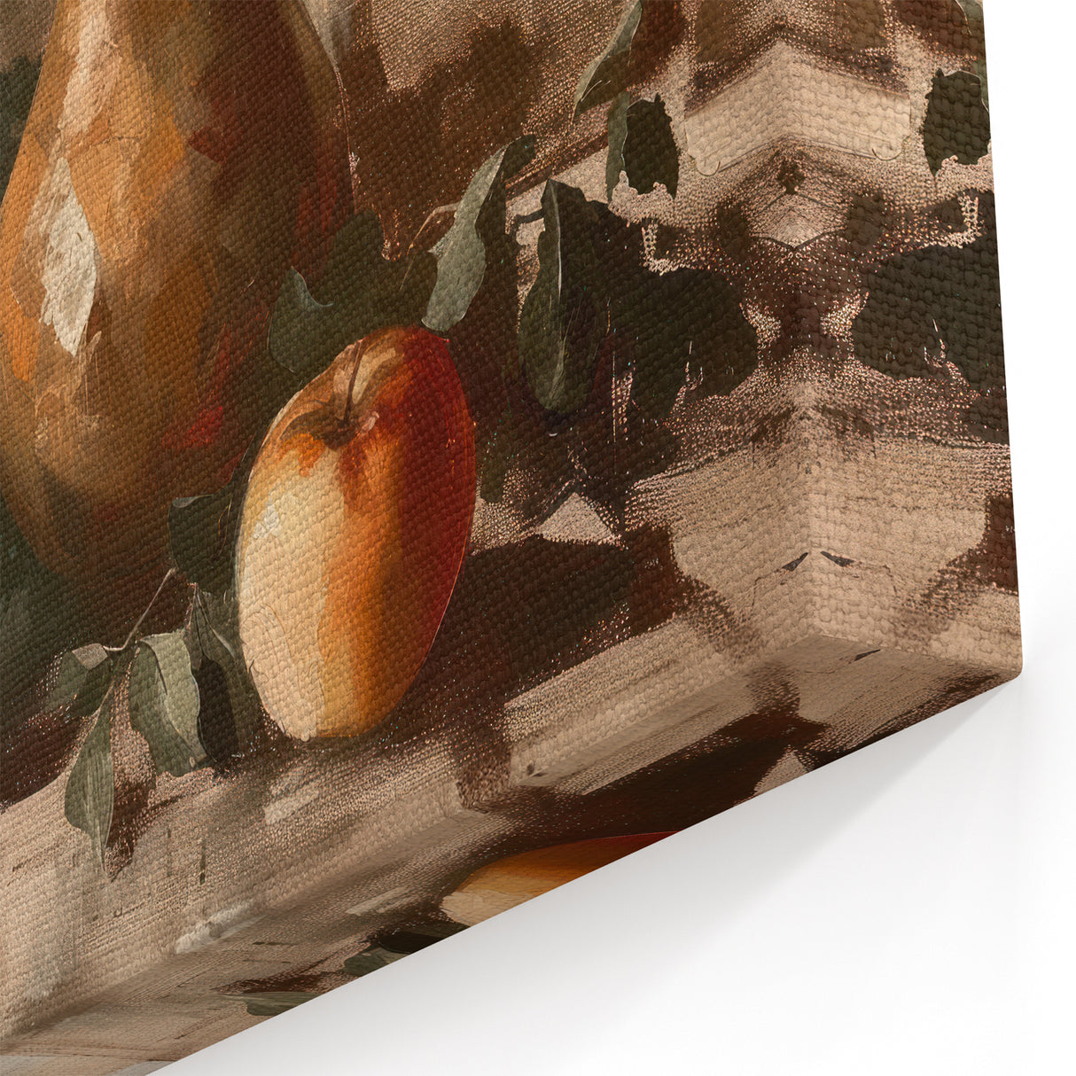 Rustic Apple Still Life – Fruit Canvas Art for Kitchen Decor