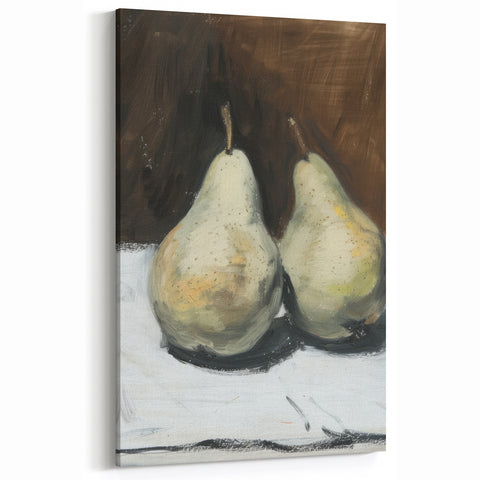 Pear Still Life Fruit Art – Rustic Kitchen Wall Decor