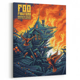 Foo Fighters Retro Wall Art - Vintage Prints & Concert Poster