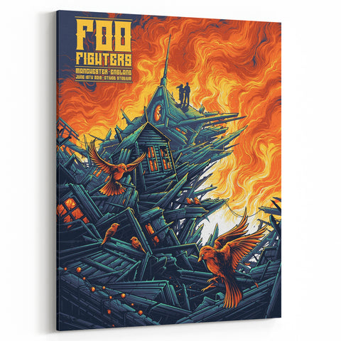 Foo Fighters Retro Wall Art - Vintage Prints & Concert Poster