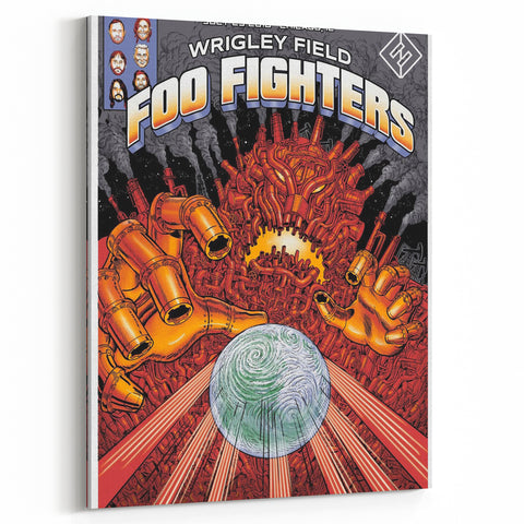 Foo Fighters Retro Wall Art - Vintage Sci-Fi Concert Poster
