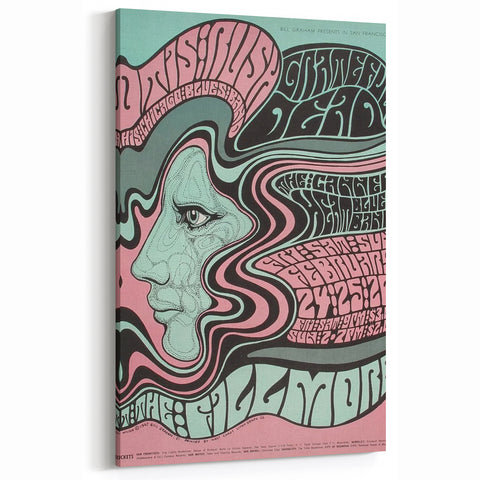 Grateful Dead Retro Wall Art - Vintage Psychedelic Concert Poster