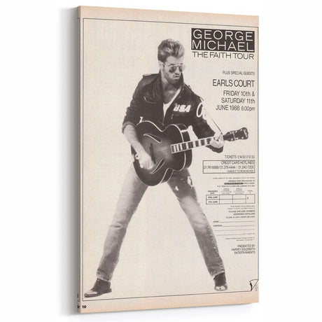 George Michael Retro Wall Art - Vintage The Faith Tour Poster